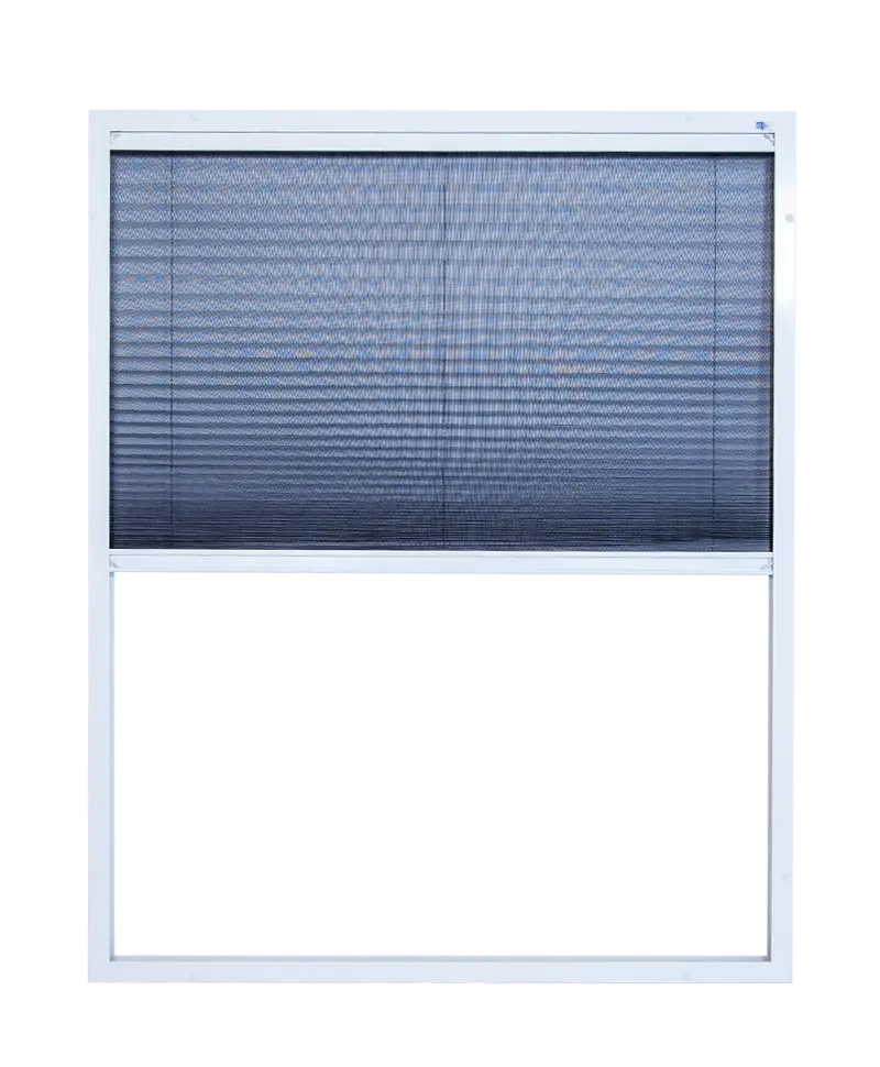 Fenster mit eingesetztem Insektenschutz-Spannrahmen